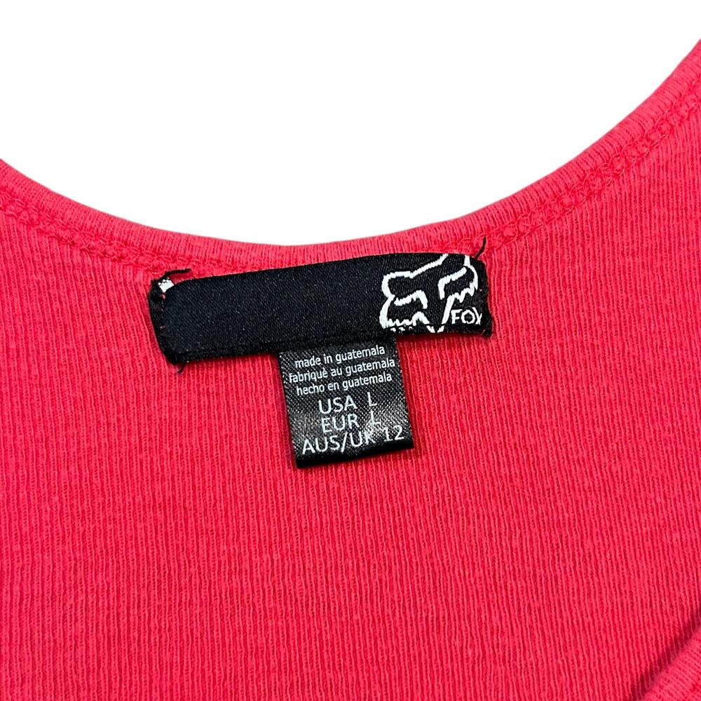 Vintage Y2K Fox Racing Tank Top Women’s Size Large Grunge Graphic Pink - Picture 3 of 5